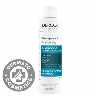 Sampon ultra calmant pentru par gras si normal Vichy Dercos Ultra Soothing